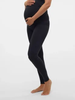 Mamalicious Black Maternity Seamless Leggings