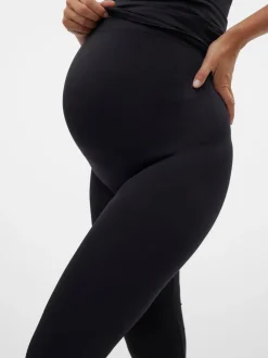 Mamalicious Black Maternity Seamless Leggings