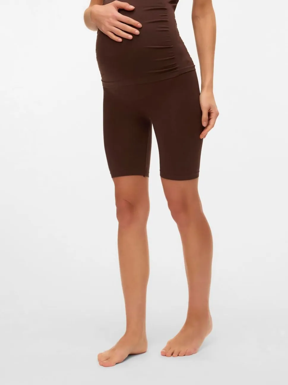 Mamalicious Dark Brown Maternity Seamless Leggings