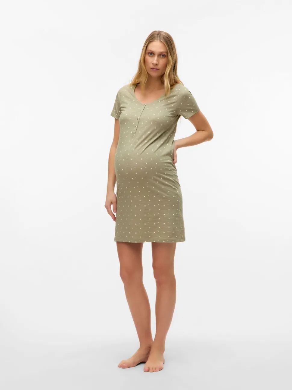 Mamalicious Green Maternity And Nursing Nightie