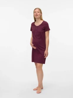 Mamalicious Purple Maternity And Nursing Nightie