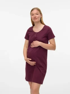 Mamalicious Purple Maternity And Nursing Nightie