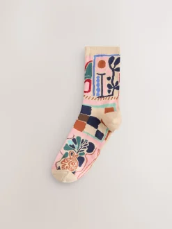 Marrakesh Mix Print Ankle Socks 5 Pack