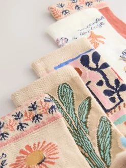 Marrakesh Mix Print Ankle Socks 5 Pack