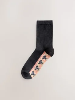 Marrakesh Mix Print Footbed Ankle Socks 5 Pack