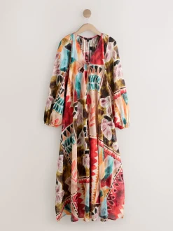 Marrrakesh Scene Print Maxi Kaftan