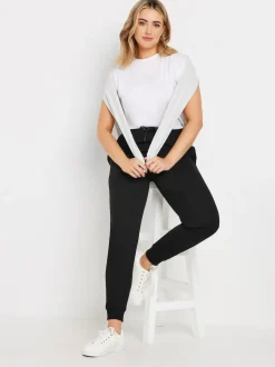 M&Co Black Cuffed Joggers 2 Pack