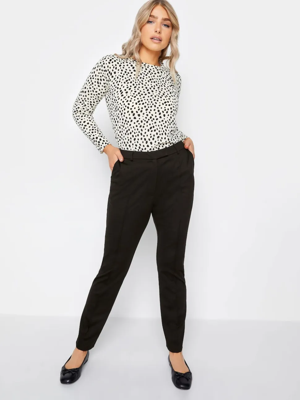M&Co Black Ponte Slim Leg Trousers