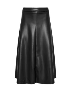 M&Co Black PU Full Skirt