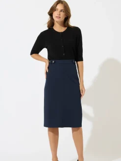 M&Co Blue Tailored Pencil Skirt
