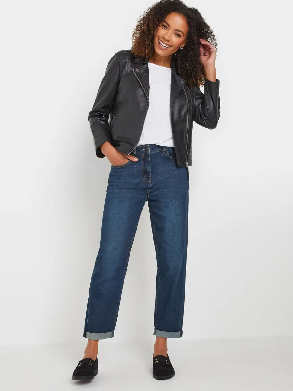 M&Co Dark blue Mom Jeans