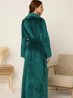 M&Co Green Super Luxe Shawl Maxi Robe