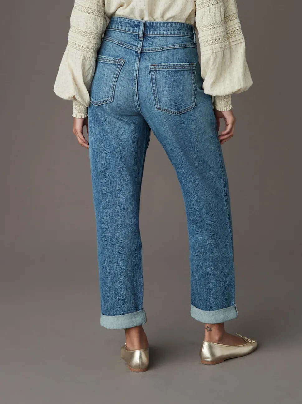 Mid Blue Boyfriend Jeans