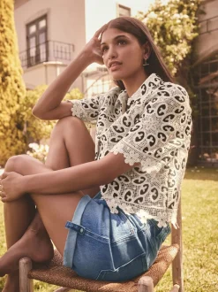 Mid Blue Denim Boy Shorts