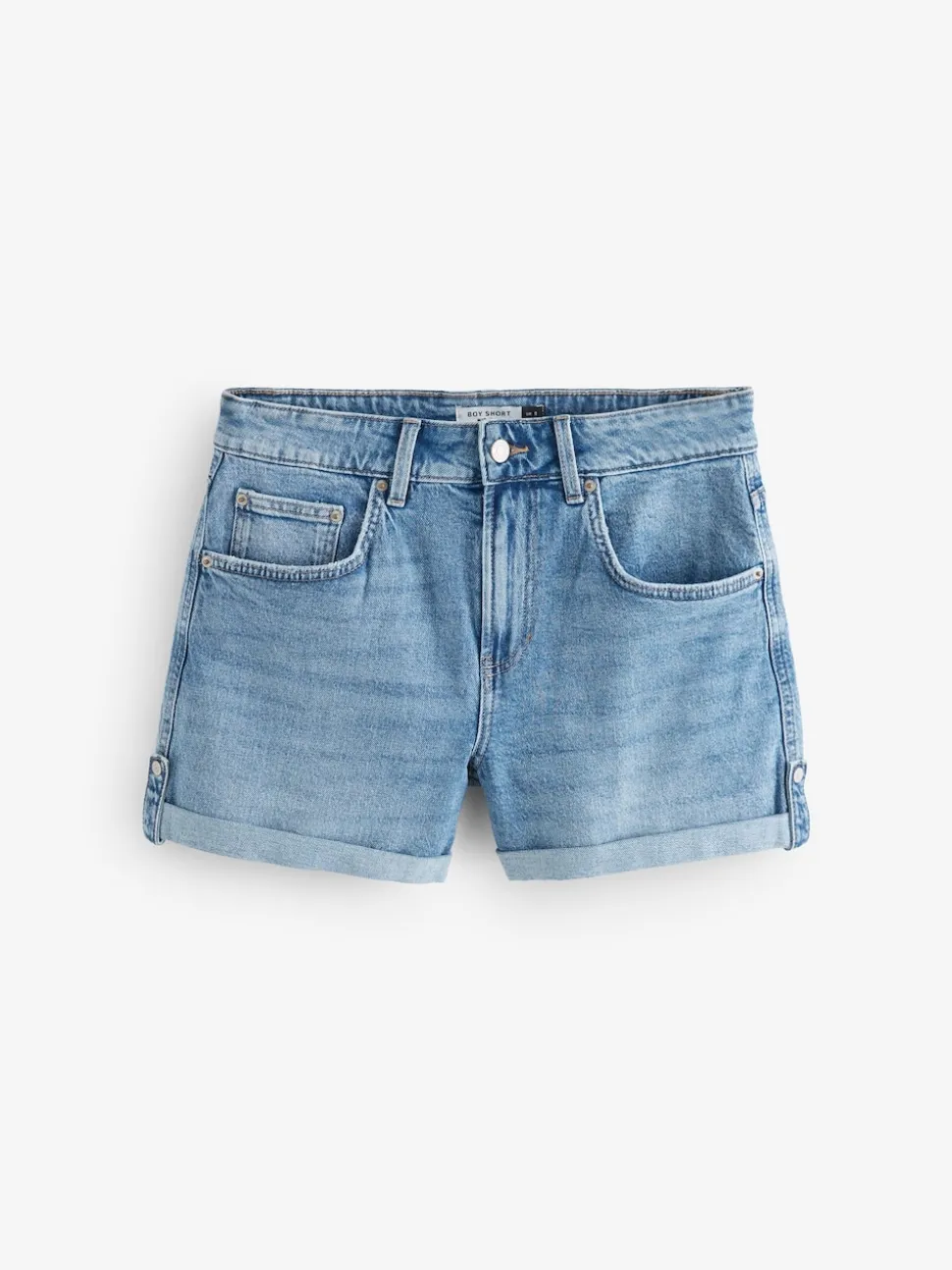Mid Blue Denim Boy Shorts