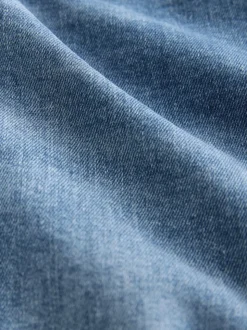 Mid Blue Denim Hourglass Mid Rise Stretch Slim Jeans
