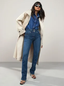 Mid Blue Denim Lift, Slim And Shape Bootcut Jeans