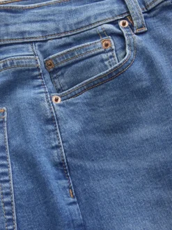 Mid Blue Denim Mid Rise Stretch Bootcut Jeans