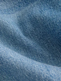 Mid Blue Denim Mom Comfort Stretch Column Jeans