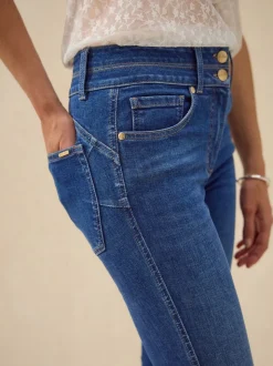 Mid Blue Denim Wash Lift Slim And Shape Skinny Jeans