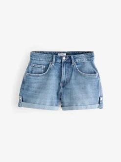 Mid Blue Hourglass Denim Boy Shorts