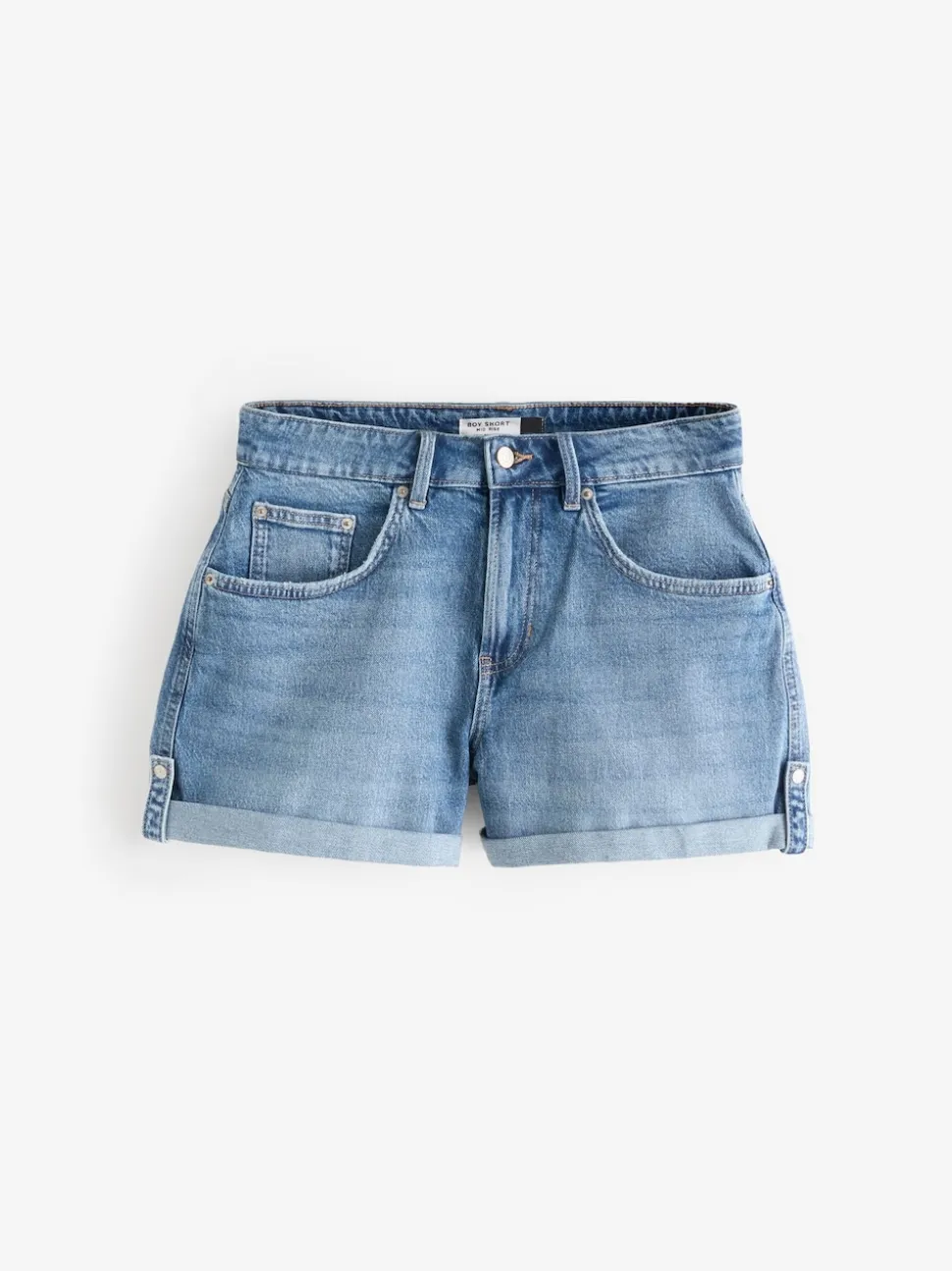 Mid Blue Hourglass Denim Boy Shorts