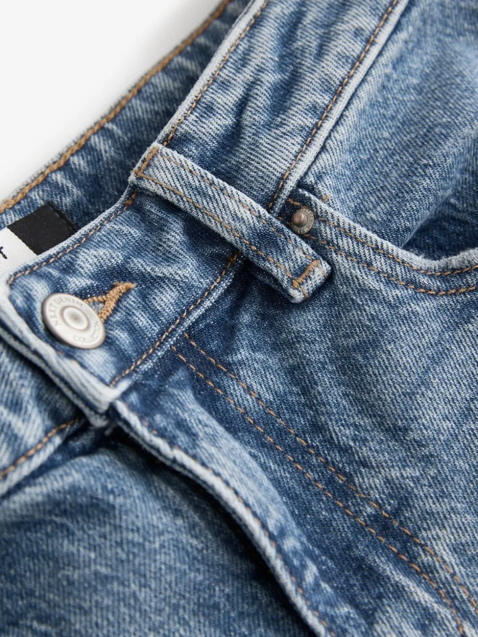 Mid Blue Knee Length Bermuda Denim Shorts