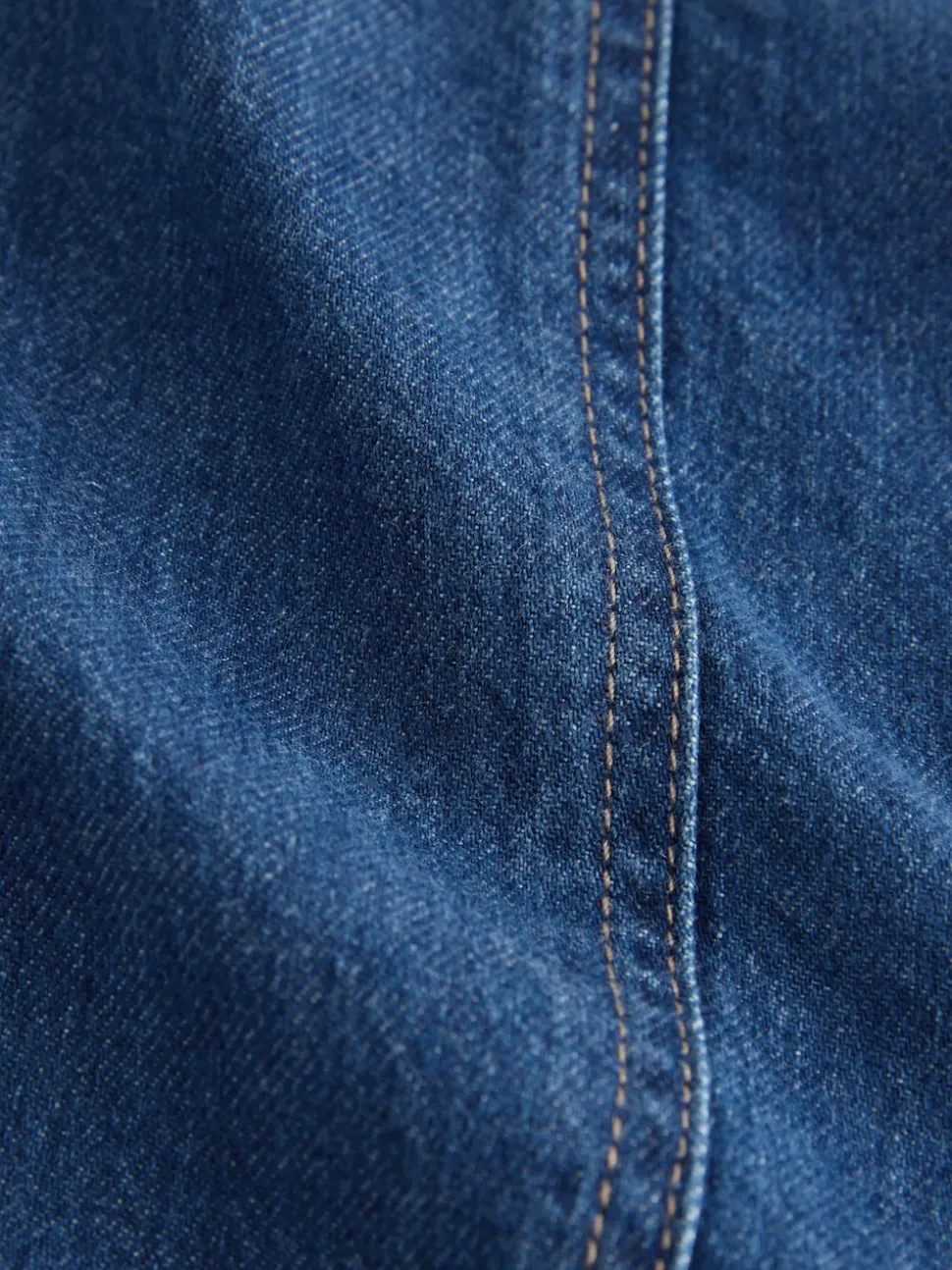 Mid Blue Utility Lightweight 100% Cotton Denim Shorts