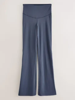 Midnight Blue Supersoft Dry Tech Flared Yoga Sports Leggings