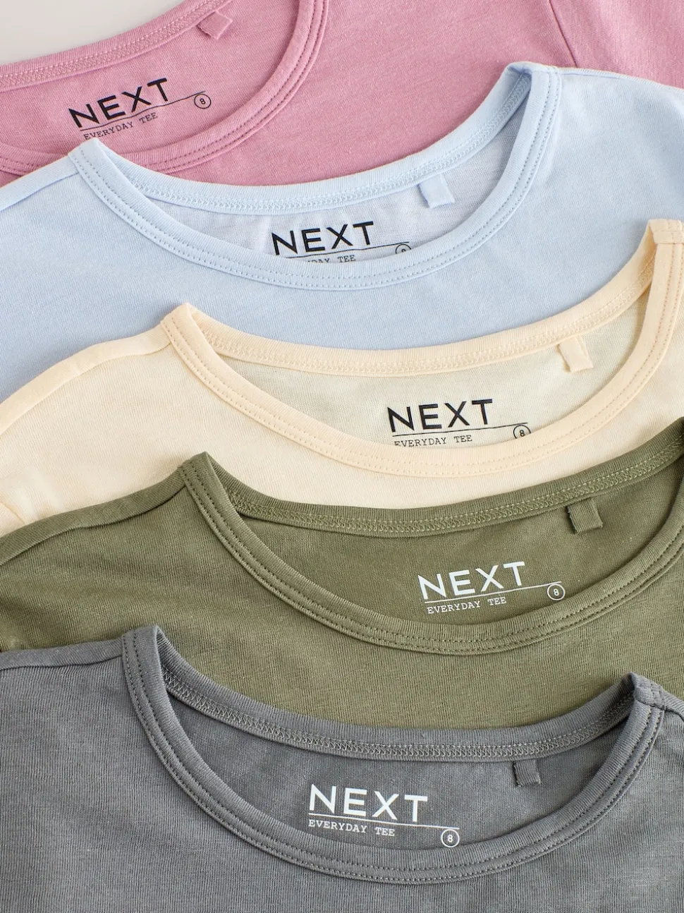 Minerals Crew Neck Cotton Rich T-Shirts 5 Pack
