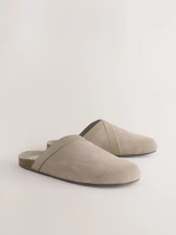 Mink Brown Forever Comfort Leather Clean Footbed Clogs