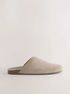 Mink Brown Forever Comfort Leather Clean Footbed Clogs