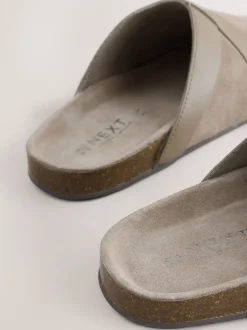 Mink Brown Forever Comfort Leather Clean Footbed Clogs