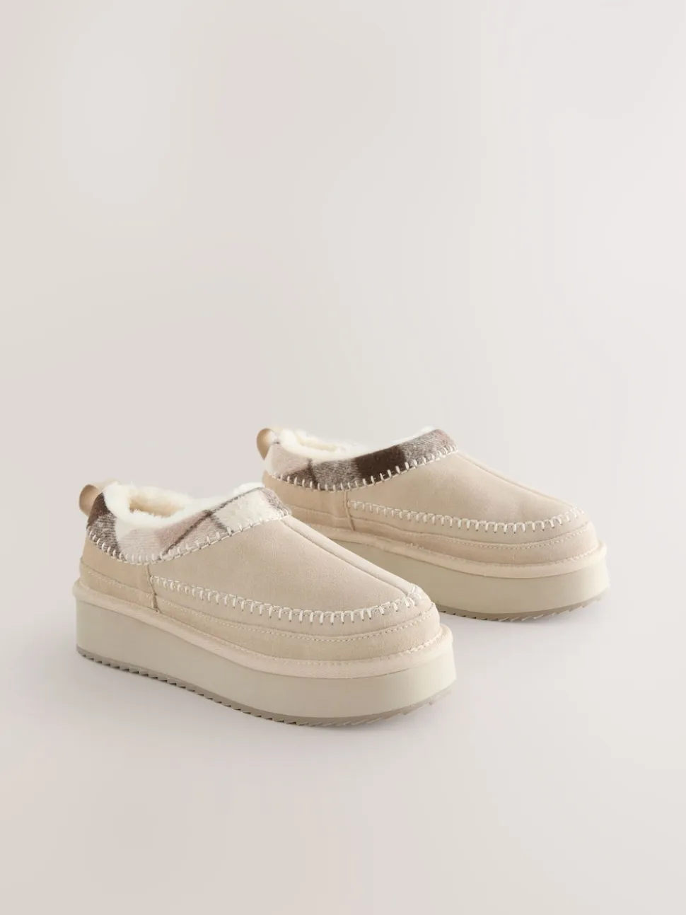 Mink Brown Forever Comfort® Leather Fur Lined Cosy Platform Shoes