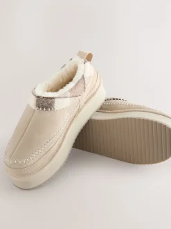 Mink Brown Forever Comfort® Leather Fur Lined Cosy Platform Shoes