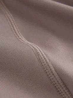 Mink Brown Power Active Sports Leggings with Pocket