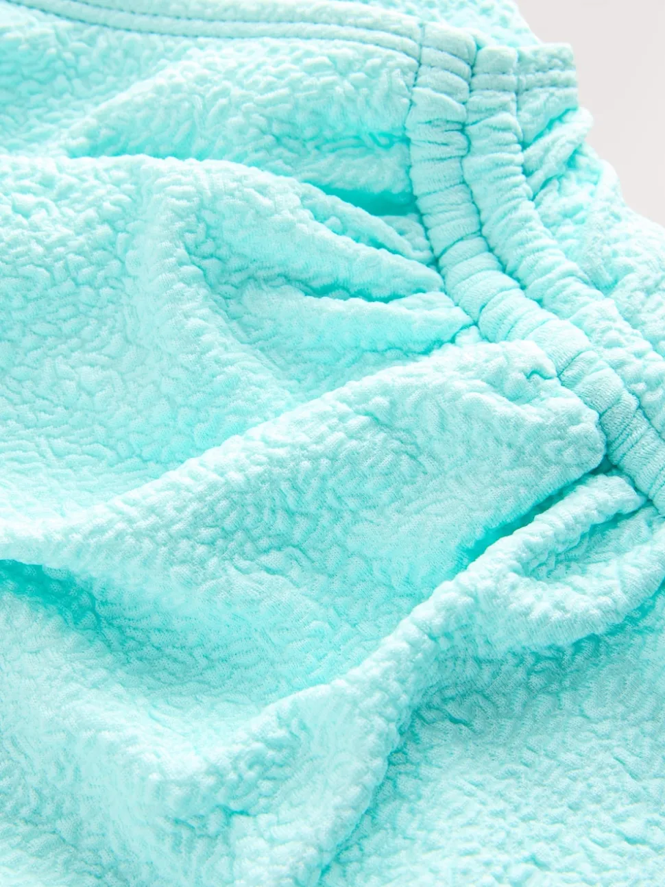 Mint Green Textured Ruched Side Tummy Shaping Control Swimsuit