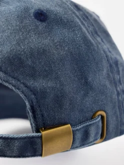 Mint Velvet Blue Denim Slogan Cap