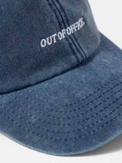 Mint Velvet Blue Denim Slogan Cap