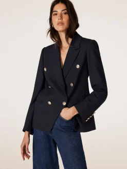 Mint Velvet Blue Double Breasted Blazer