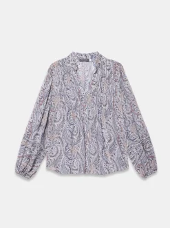 Mint Velvet Brown Paisley Print Blouse