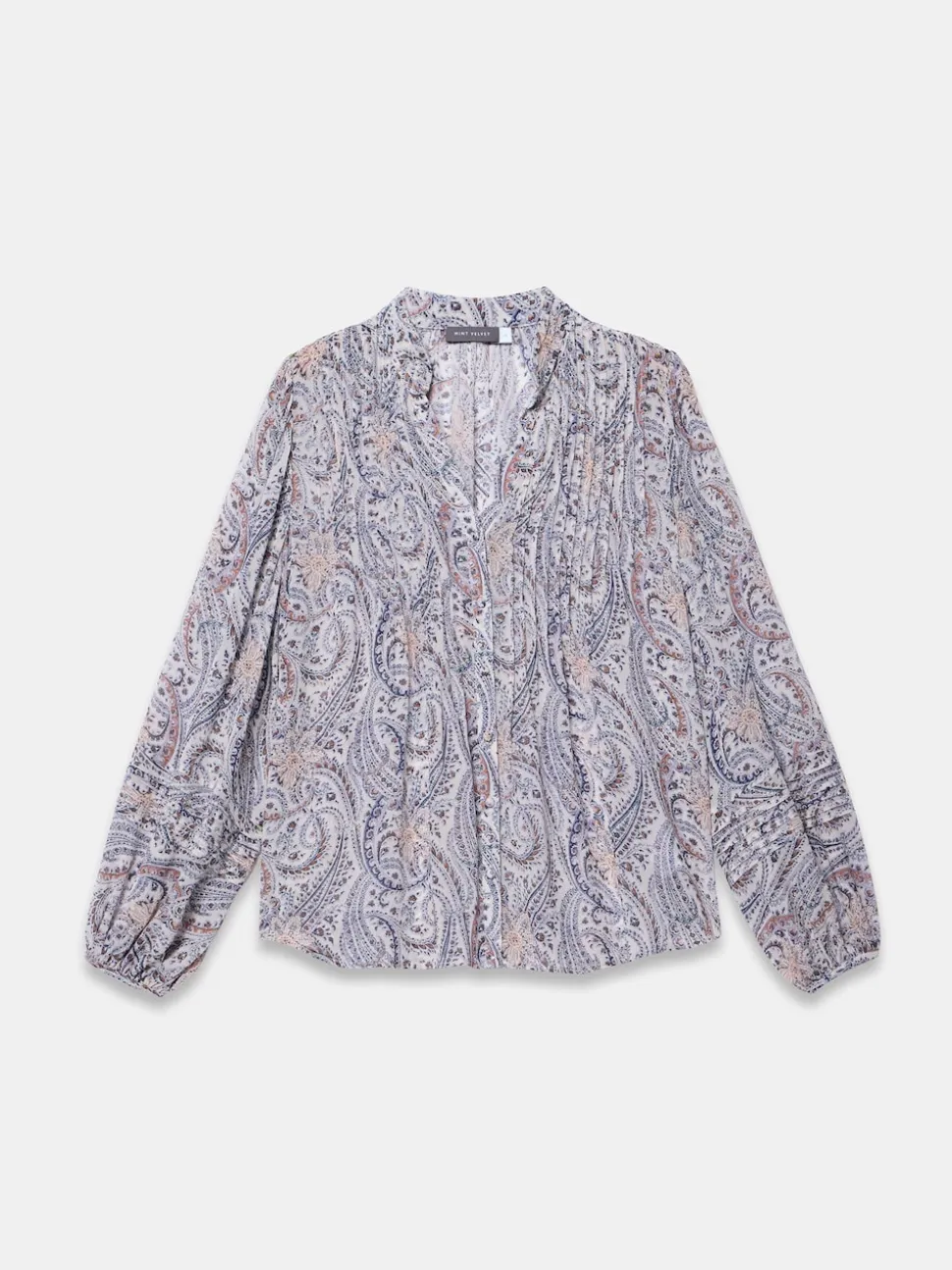Mint Velvet Brown Paisley Print Blouse