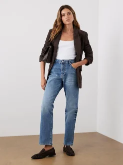 Mint Velvet Brown Suede Blazer