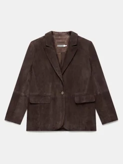 Mint Velvet Brown Suede Blazer