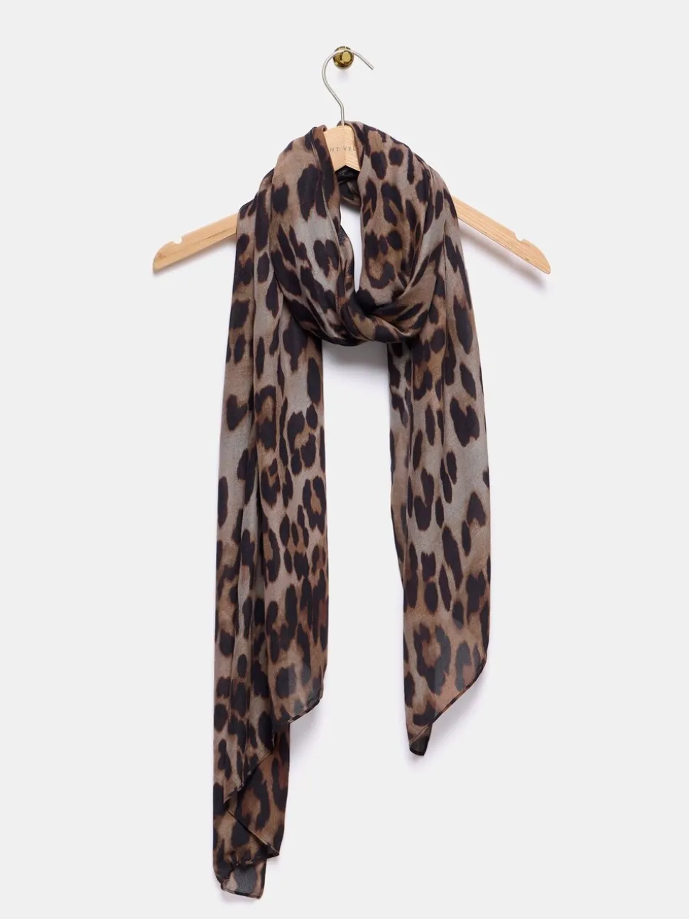 Mint Velvet Cream Leopard Print Scarf