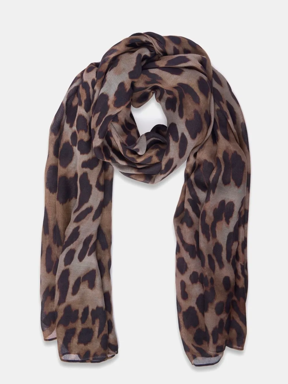 Mint Velvet Cream Leopard Print Scarf