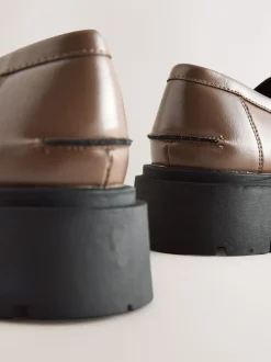 Mocha Brown Forever Comfort Chunky Platform Tassel Loafers