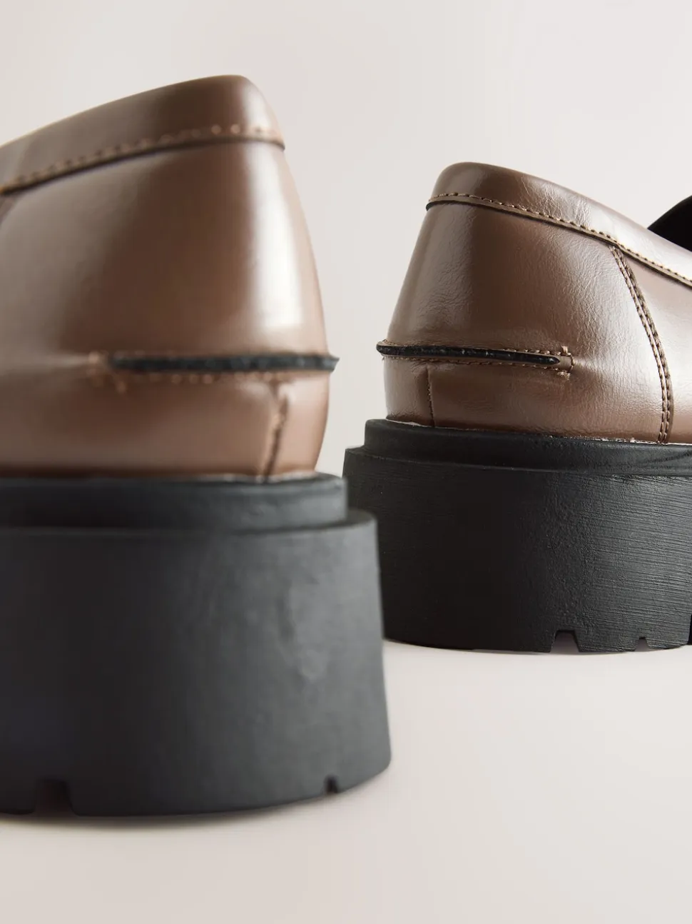 Mocha Brown Forever Comfort Chunky Platform Tassel Loafers