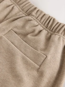 Mocha Brown Soft Brushed Finish Barrel Leg Trousers