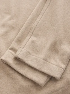 Mocha Brown Soft Brushed Finish Slouch Neck Longsleeve Sweatshirt